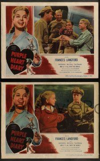 4f338 PURPLE HEART DIARY 8 LCs '51 sexy Frances Langford, she entrances those G.I. guys!