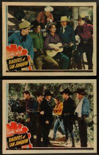 4f629 RAIDERS OF SAN JOAQUIN 5 LCs '43 Johnny Mack Brown, Tex Ritter, Fuzzy Knight