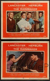 4f349 RAINMAKER 8 LCs '56 great images of Burt Lancaster & Katharine Hepburn!