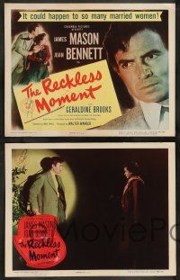 4f351 RECKLESS MOMENT 8 LCs '49 James Mason, Joan Bennett, directed by Max Ophuls!