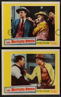 4f561 RESTLESS BREED 6 LCs '57 cool images of cowboy Scott Brady & sexy young Anne Bancroft!