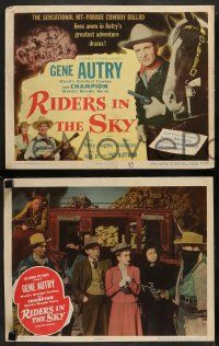 4f368 RIDERS IN THE SKY 8 LCs '49 Gene Autry's great song hit comes to life, with Champion!