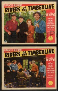 4f838 RIDERS OF THE TIMBERLINE 3 LCs '41 William Boyd as Hopalong Cassidy, Andy Clyde