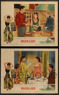4f371 RIVER LADY 8 LCs R56 Yvonne De Carlo, Dan Duryea, brawling story of the lusty Mississippi!