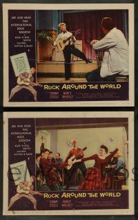 4f375 ROCK AROUND THE WORLD 8 LCs '57 early rock 'n' roll, great images of Tommy Steele!