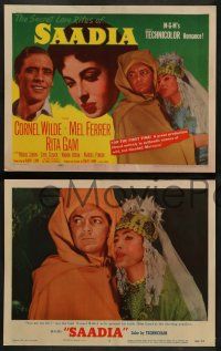 4f382 SAADIA 8 LCs '54 Arab Cornel Wilde, Mel Ferrer & Rita Gam in hot-blooded Morocco!