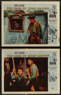 4f731 SAGA OF HEMP BROWN 4 LCs '58 Rory Calhoun in Civil War cowboy western, sexy Beverly Garland!