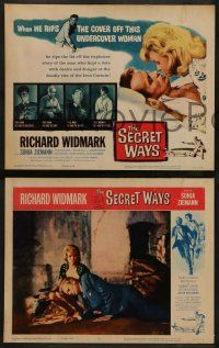 4f396 SECRET WAYS 8 LCs '61 Richard Widmark, Alistair MacLean, filmed in danger zones of Europe!