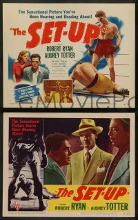 4f402 SET-UP 8 LCs '49 great images of boxer Robert Ryan fighting in the ring, Robert Wise!