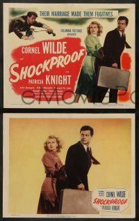 4f409 SHOCKPROOF 8 LCs '49 directed by Douglas Sirk, Cornel Wilde & Patricia Knight on the run!