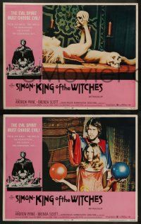4f415 SIMON - KING OF THE WITCHES 8 LCs '71 Andrew Prine, Brenda Scott, ceremonial sex!