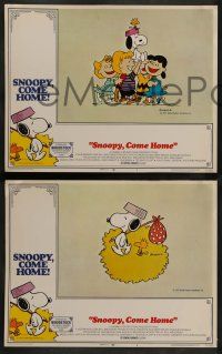 4f429 SNOOPY COME HOME 8 LCs '72 Peanuts, Charlie Brown, great Schulz art of Snoopy & Woodstock!