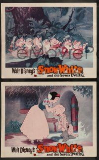 4f741 SNOW WHITE & THE SEVEN DWARFS 4 LCs R67 Walt Disney cartoon fantasy classic, wonderful scenes