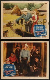 4f852 STRAWBERRY ROAN 3 LCs '47 great images of Gene Autry, Gloria Henry & Champion!