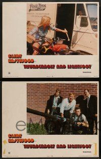 4f454 THUNDERBOLT & LIGHTFOOT 8 LCs '74 Clint Eastwood, Jeff Bridges, George Kennedy, Cimino!