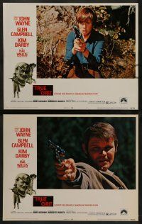 4f857 TRUE GRIT 3 LCs '69 John Wayne as Rooster Cogburn, Kim Darby, Glen Campbell!