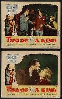 4f458 TWO OF A KIND 8 LCs '51 Lizabeth Scott, Alexander Knox, gambling film noir!