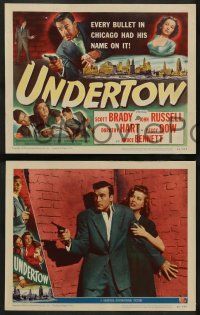 4f461 UNDERTOW 8 LCs '49 every bullet in Chicago had Scott Brady's name on it, William Castle noir