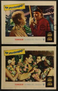 4f579 UP PERISCOPE 6 LCs '59 great images of scuba diver James Garner, Alan Hale, sexy women!