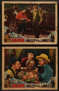4f580 VALLEY OF THE LAWLESS 6 LCs '36 Johnny Mack Brown, Joyce Compton, George 'Gabby' Hayes!