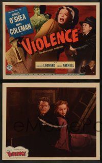 4f468 VIOLENCE 8 LCs '47 Nancy Coleman & Michael O'Shea fight undercover fascists in America!