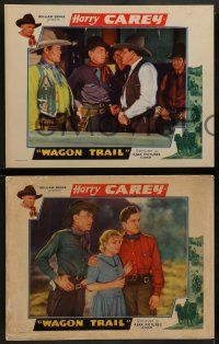 4f649 WAGON TRAIL 5 LCs '35 Harry Carey in major stare down with tough looking bad guys!