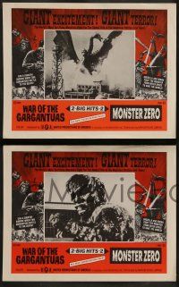 4f753 WAR OF THE GARGANTUAS/GODZILLA VS. MONSTER ZERO 4 LCs '66 great monster images!