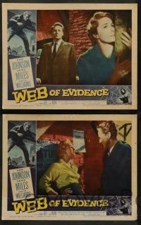 4f469 WEB OF EVIDENCE 8 LCs '59 A.J. Cronin's Beyond This Place, Vera Miles in England!