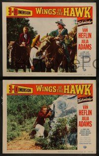 4f865 WINGS OF THE HAWK 3 3D LCs '53 Van Heflin, Julia Adams, directed by Budd Boetticher!