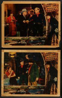 4f867 WITHOUT HONOR 3 LCs '32 great cowboy western images of Harry Carey, Gibson Gowland!
