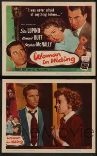 4f473 WOMAN IN HIDING 8 LCs '50 dramatic images of Ida Lupino and husband Stephen McNally!