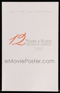 4g006 12 YEARS A SLAVE For Your Consideration 5.5x8.5 script '13 screenplay by John Ridley