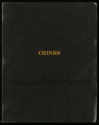 4g449 MIXED BLOOD first draft Swiss script '80s screenplay by Todd Merer, working title Chinks!