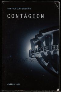 4g122 CONTAGION For Your Consideration 5.5x8.5 script October 14, 2011 screenplay by Scott Z. Burns