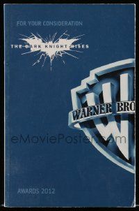 4g136 DARK KNIGHT RISES For Your Consideration 5.5x8.5 script '12 by Jonathan & Christopher Nolan!