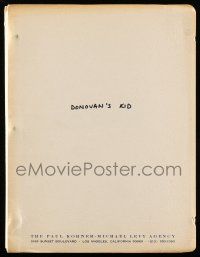 4g165 DONOVAN'S KID TV movie script '79 adventure comedy screenplay by Harry Spalding!