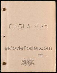 4g188 ENOLA GAY revised draft TV script January 5, 1980, World War II screenplay by James Poe!