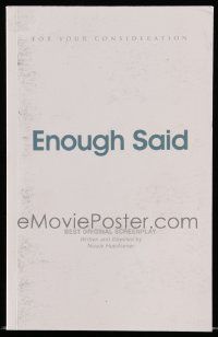 4g189 ENOUGH SAID For Your Consideration 5.5x8.5 script '13 screenplay by Nicole Holofcener!