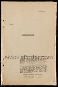 4g198 EXPOSED cutting continuity script '47 screenplay by Royal K. Cole & Charles Moran!