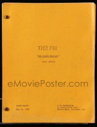 4g208 FBI first draft TV script May 25, 1966, screenplay by Barre Johnson, The Plague Merchant!