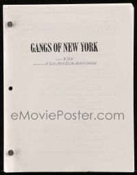 4g238 GANGS OF NEW YORK For Your Consideration script Jun 28, 2002 by Cocks, Zaillan, & Lonergan!
