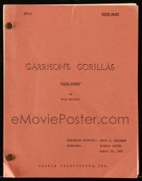 4g239 GARRISON'S GORILLAS first draft TV script Aug 29, 1967, screenplay by Barrett, Black Market!