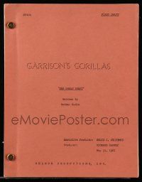 4g242 GARRISON'S GORILLAS first draft TV script May 31, 1967 Norman Hudis screenplay,The Great Theft