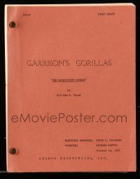 4g243 GARRISON'S GORILLAS first draft TV script Oct 19, 1967 screenplay by Yates, Magnificent Forger