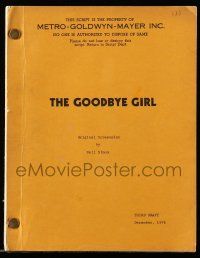 4g263 GOODBYE GIRL third draft script December 1976, screenplay by Neil Simon!