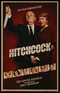4g292 HITCHCOCK For Your Consideration 5.5x8.5 script '12 screenplay by John J. McLaughlin!