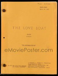 4g389 LOVE BOAT TV first draft script March 10, 1986, screenplay for The Caribbean Cruise!