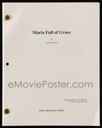 4g412 MARIA FULL OF GRACE For Your Consideration script '04 screenplay by Joshua Marston!