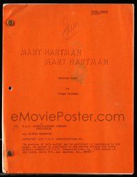 4g418 MARY HARTMAN, MARY HARTMAN TV final draft script February 2, 1977, episode #244 screenplay!