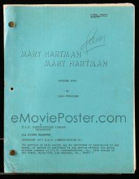 4g420 MARY HARTMAN, MARY HARTMAN TV final draft script February 4, 1977, episode #241 screenplay!